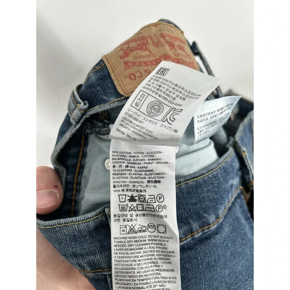 Levis 511 Slim Cutoff‎ Shorts Jorts 42 Medium Wash Denim Jean 11